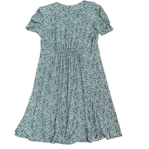Tabby II Women 18 W Green Floral Prairie Midi Dress Cottagecore Modest Vintage - Picture 2 of 7